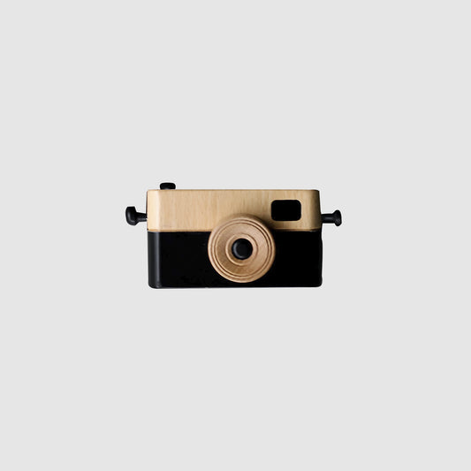 WOODEN TOY CAMERA BLACK