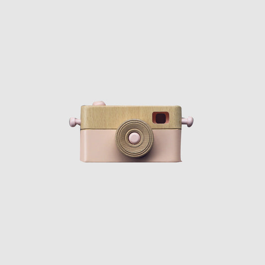 WOODEN TOY CAMERA PINK